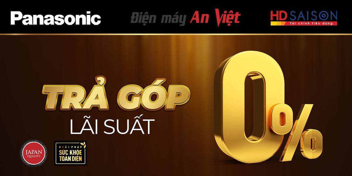 Panasonic - Hỗ trợ trả góp 0% cho Tủ lạnh, Máy giặt