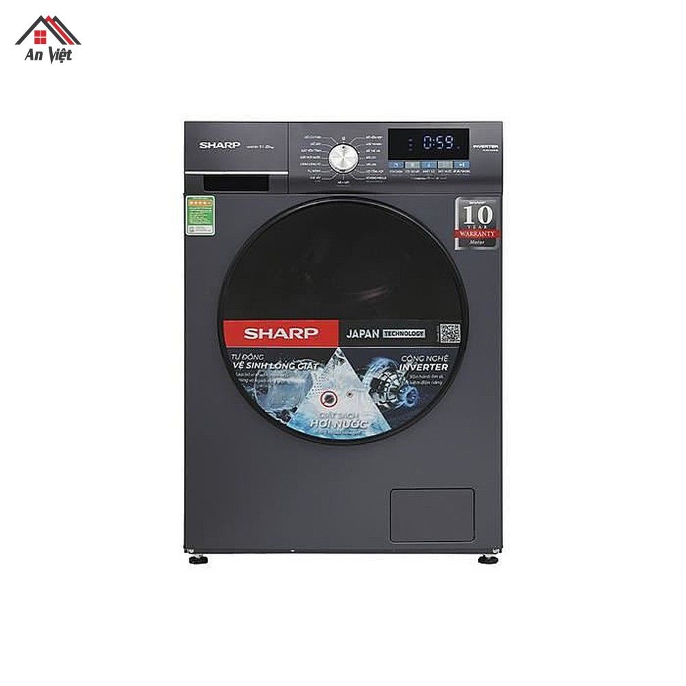 Máy giặt Sharp Inverter 11 kg ES-FM110CB-SB