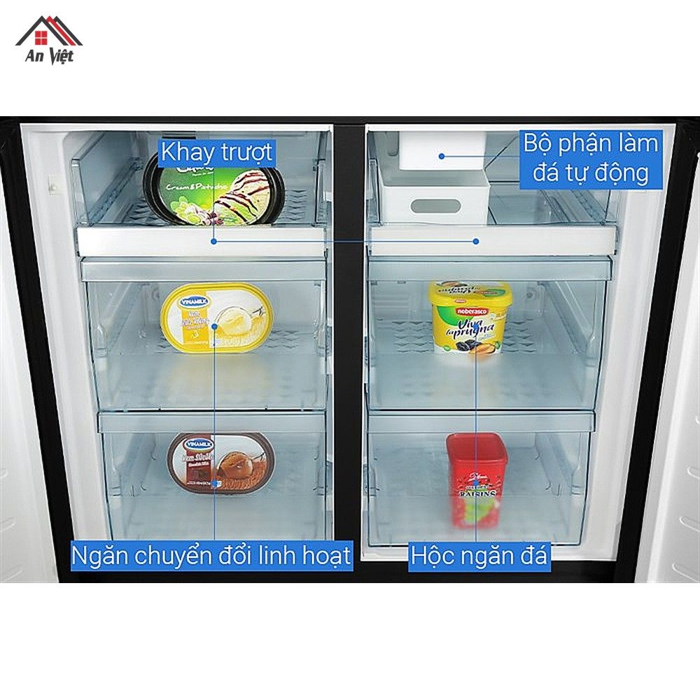 Tủ lạnh Hitachi Inverter 569 lít Multi Door R-WB640PGV1 GCK - hình 8