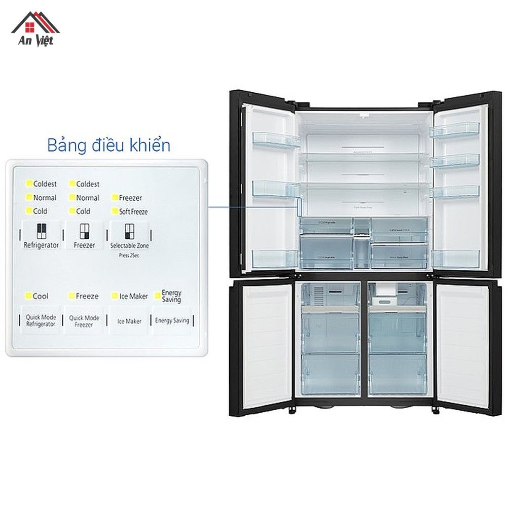 Tủ lạnh Hitachi Inverter 569 lít Multi Door R-WB640PGV1 GCK - hình 9