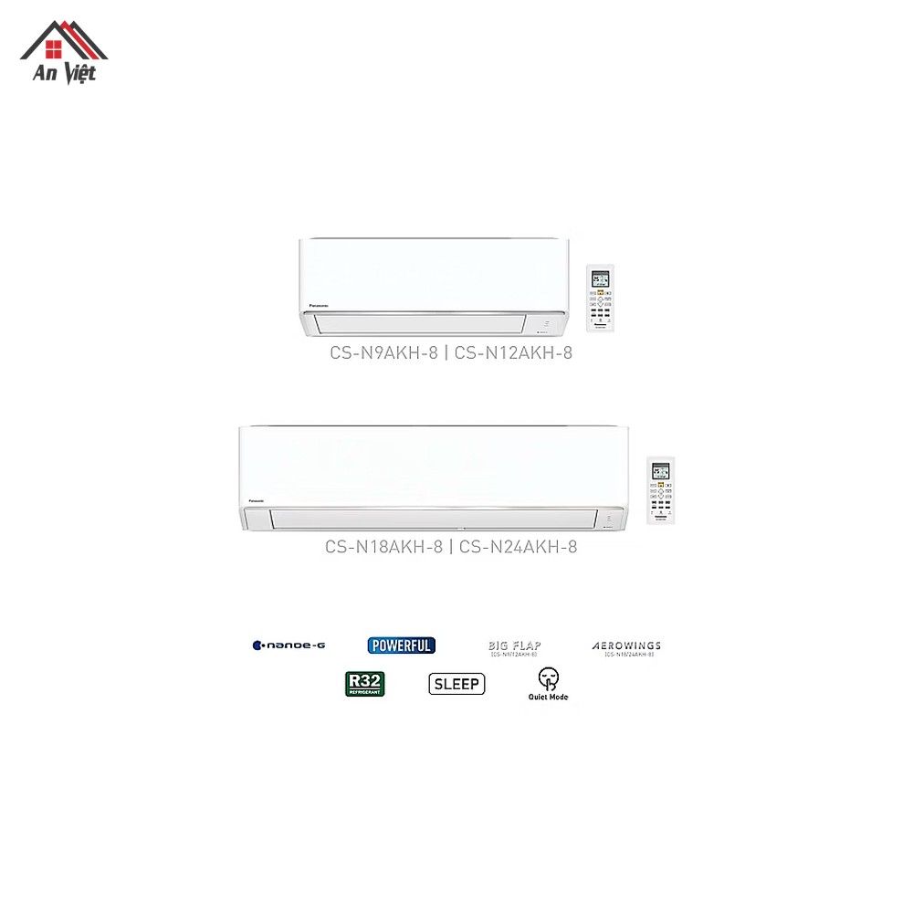 Điều hòa Panasonic 1 chiều 12000BTU CU/CS-N12AKH-8