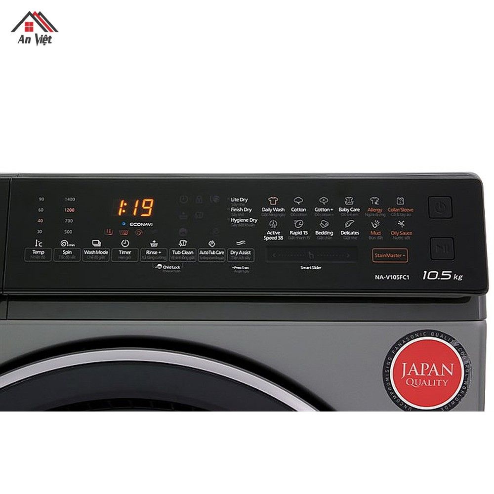 Máy giặt sấy lồng ngang Panasonic Inverter 10.5kg NA-V105FC1LV - hình 3