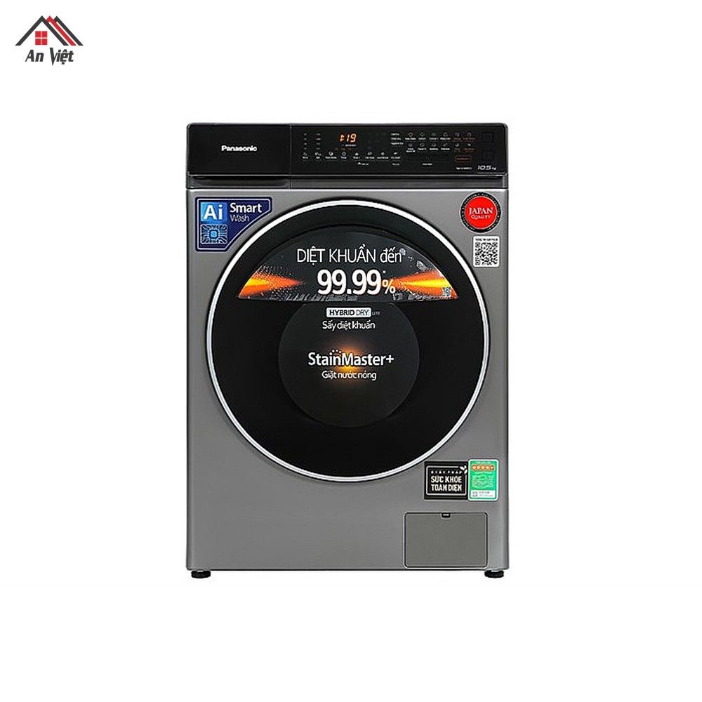 Máy giặt sấy lồng ngang Panasonic Inverter 10.5kg NA-V105FC1LV