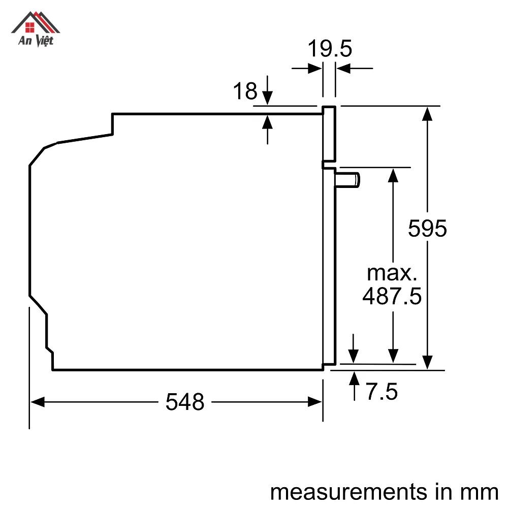 Lò nướng âm tủ Bosch HBG7341B1B 71 lít - hình 8