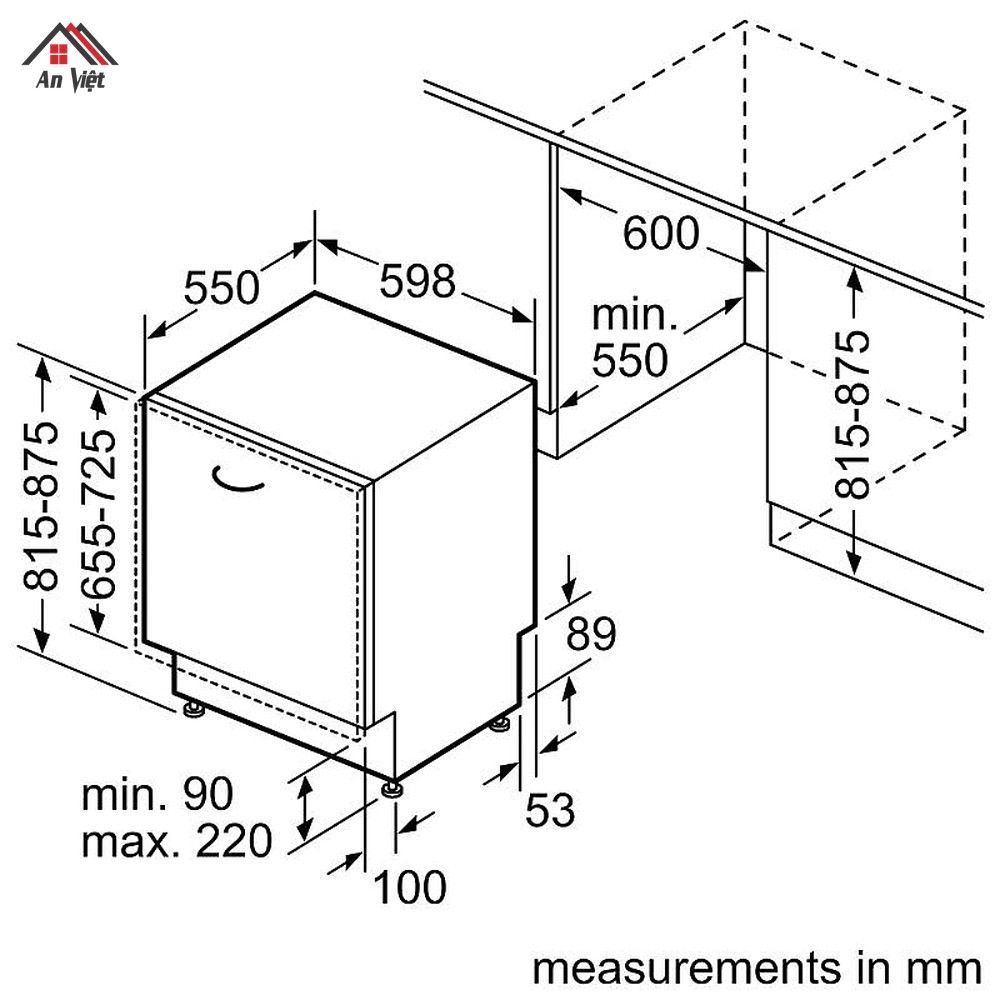 Máy Rửa Bát Âm Tủ Bosch SMV8ZDX86M Series 8 Zeolith - hình 4