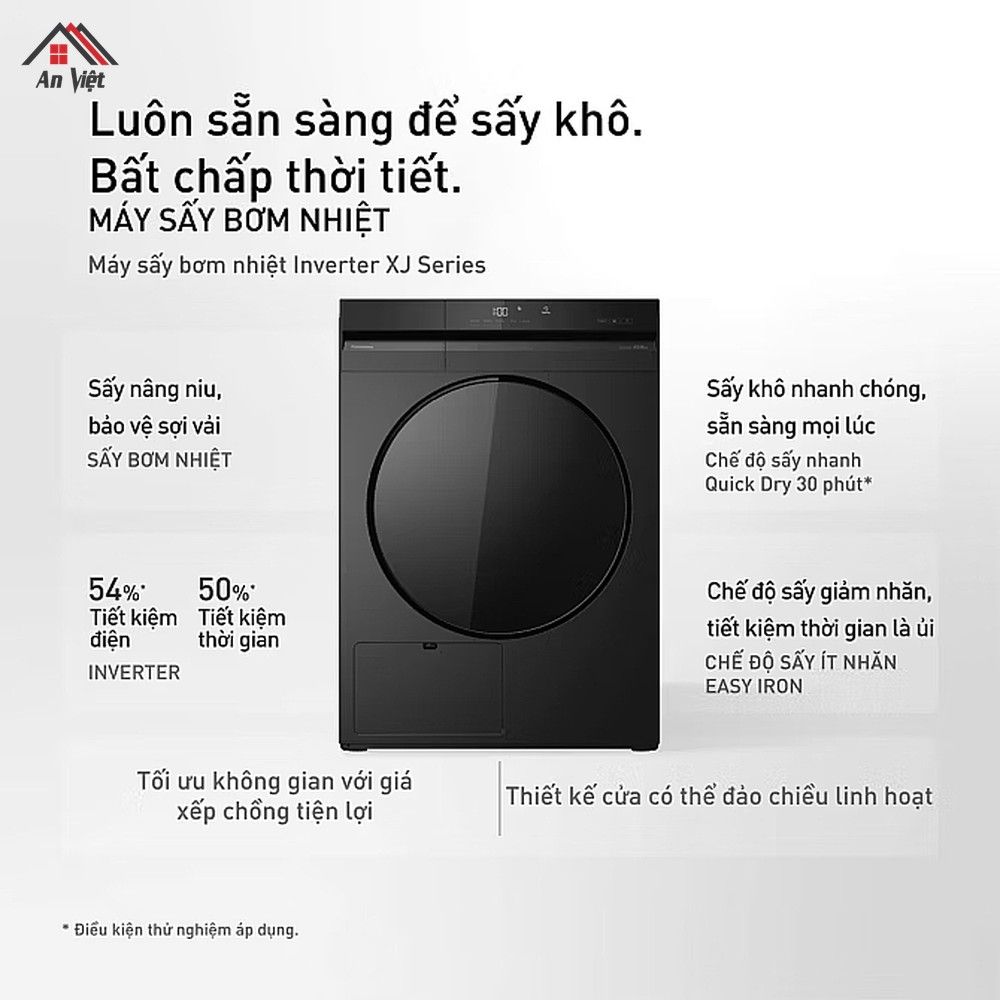 Máy sấy bơm nhiệt Panasonic 9.5 kg NH-XJ19D2 - hình 1