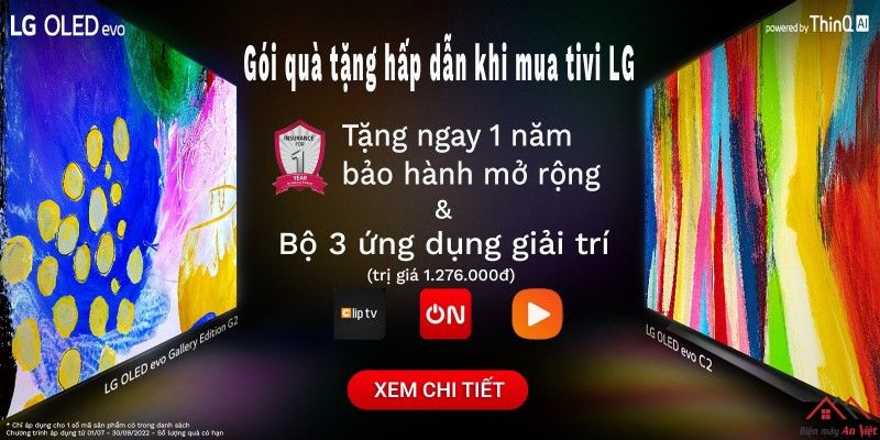 Tặng gói 1 năm bảo hành mở rộng, bộ 3 ứng dụng giải trí khi mua tivi LG