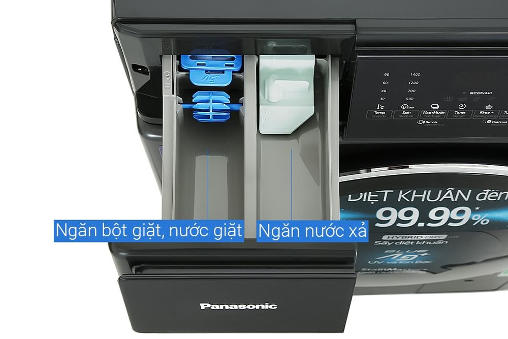 Máy giặt sấy lồng ngang Panasonic 9.5kg NA-V95FR1BVT - hình 4
