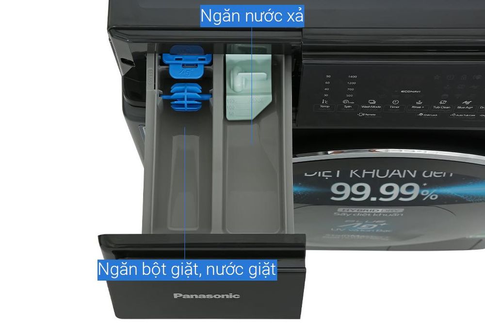 Máy giặt sấy lồng ngang Panasonic Inverter 10kg NA-S106FC1LV - hình 1