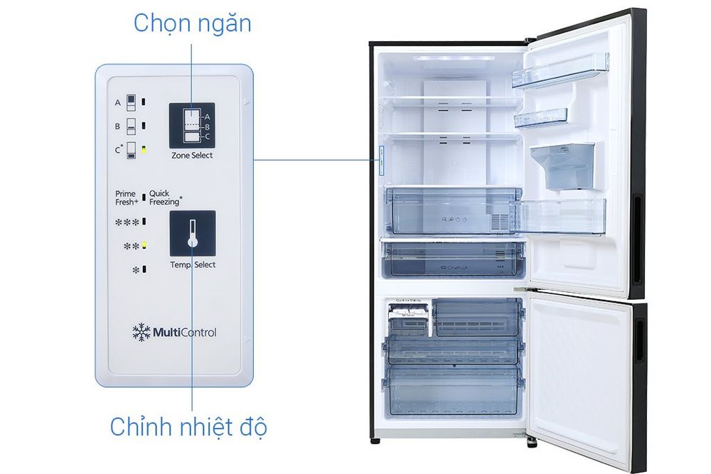 Tủ lạnh ngăn đá dưới Panasonic Inverter 377 lít NR-BX421GPKV - hình 4