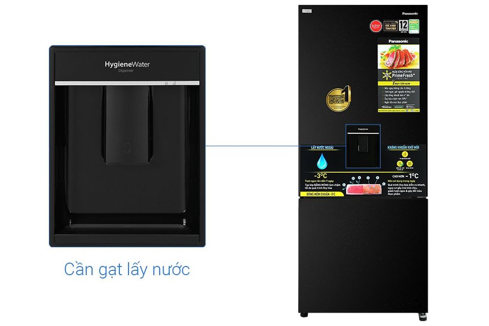 Tủ lạnh ngăn đá dưới Panasonic Inverter 377 lít NR-BX421GPKV - hình 3