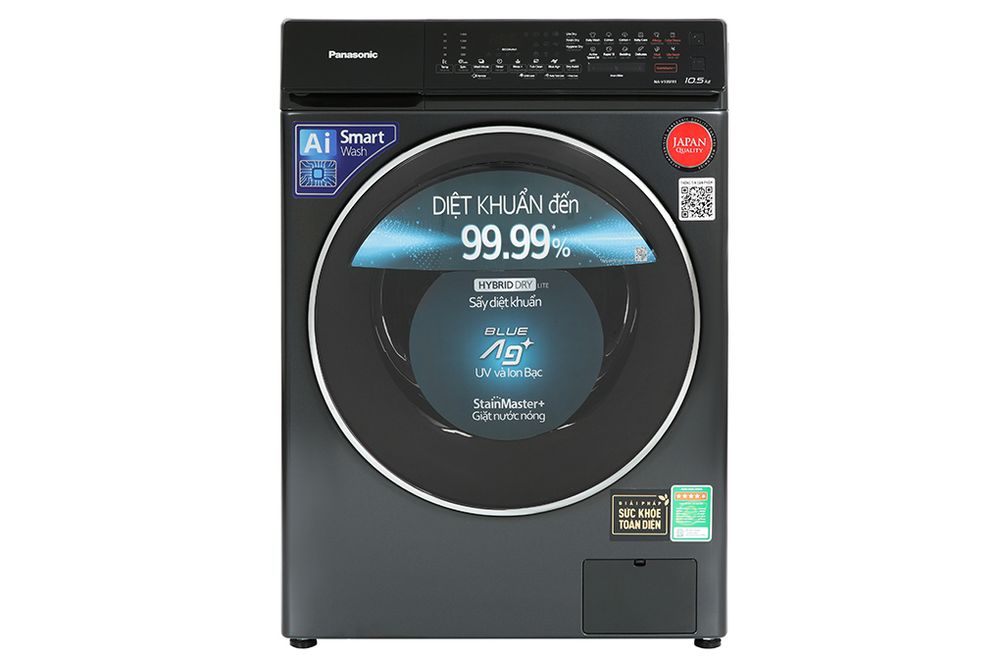 Máy giặt sấy lồng ngang Panasonic 10.5kg NA-V105FR1BV - hình 1