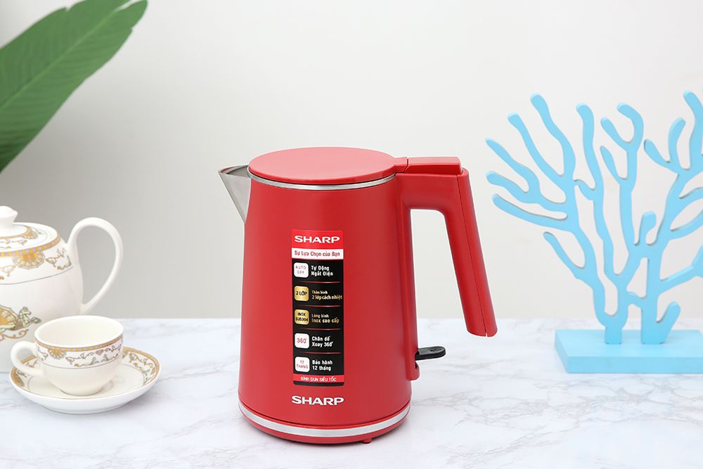 Ấm siêu tốc 1 lít Sharp EKJ-10DVPS-RD