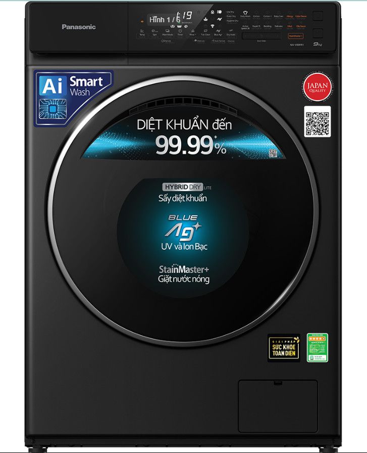 Máy giặt sấy lồng ngang Panasonic 9kg NA-V90FR1BVT - hình 4