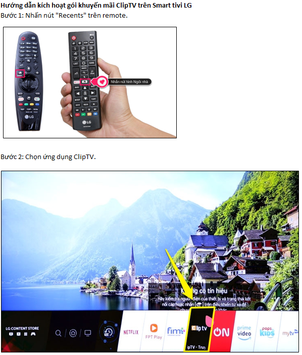 📺 Gói Khuyến Mãi: Clip TV – Gia đình tiêu chuẩn trải nghiệm